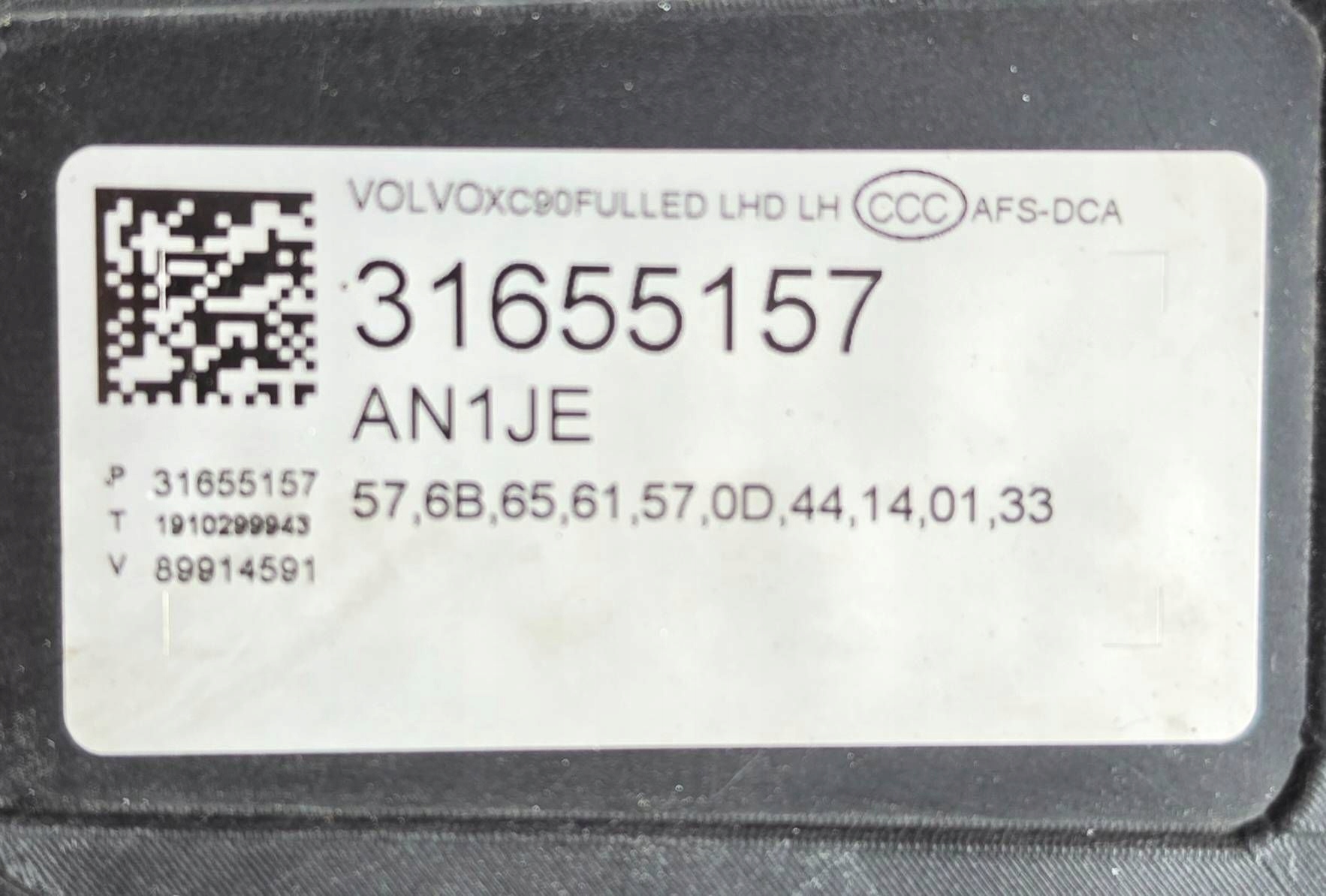 Volvo xc90 light left full led active high beam