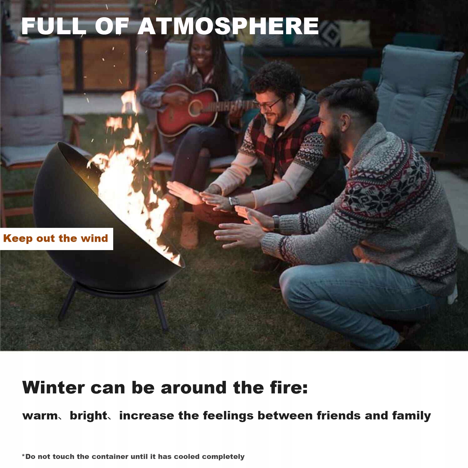 Kominki do ognisk, grillowania i ogrzewania Wysokość produktu 53 cm