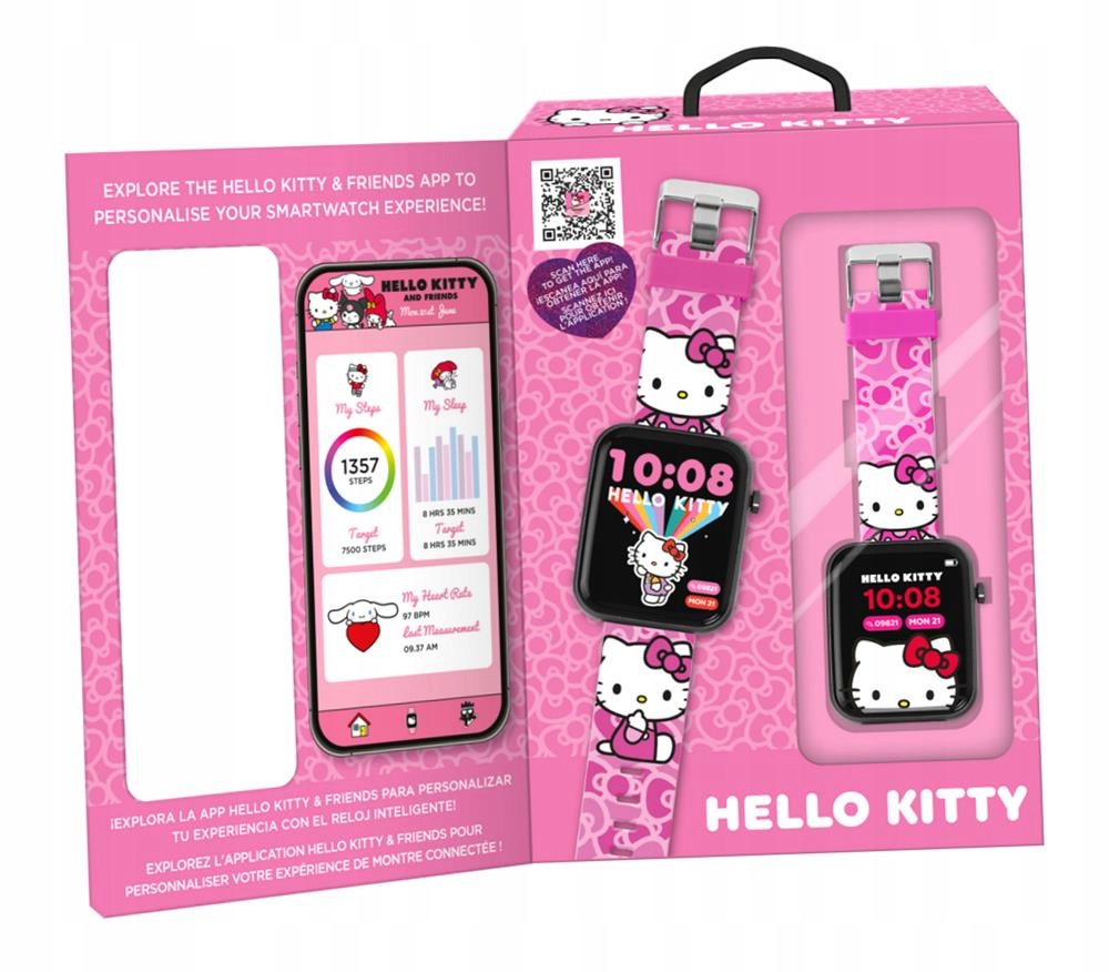 Chytré Hodinky S Bluetooth Hello Kitty 12 Funkcí A Aplikací Hello Kitty HK502