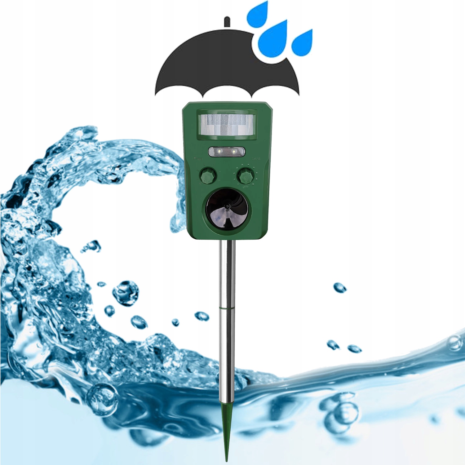 ODSTRASZACZ ZWIERZĄT KOTÓW PSÓW PTAKÓW DZIKÓW 7w1 SOLARNY Z LOKALIZATOREM Rodzaj odstraszacz