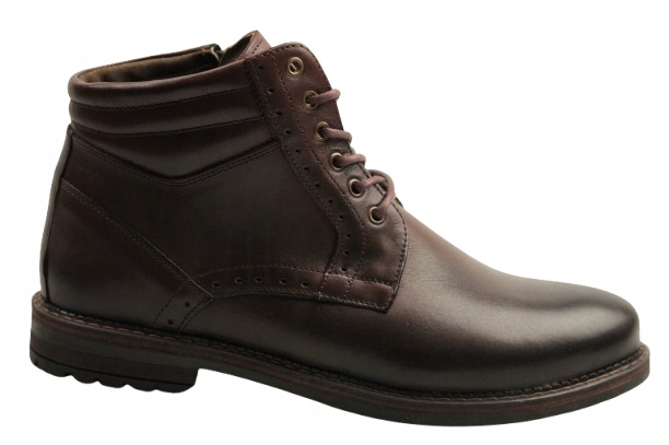 Pánské kotníkové Kotníkové Boty Iguana Lider 081-468 vel. 40, hnědé, z lícové kůže, z teplé Plst