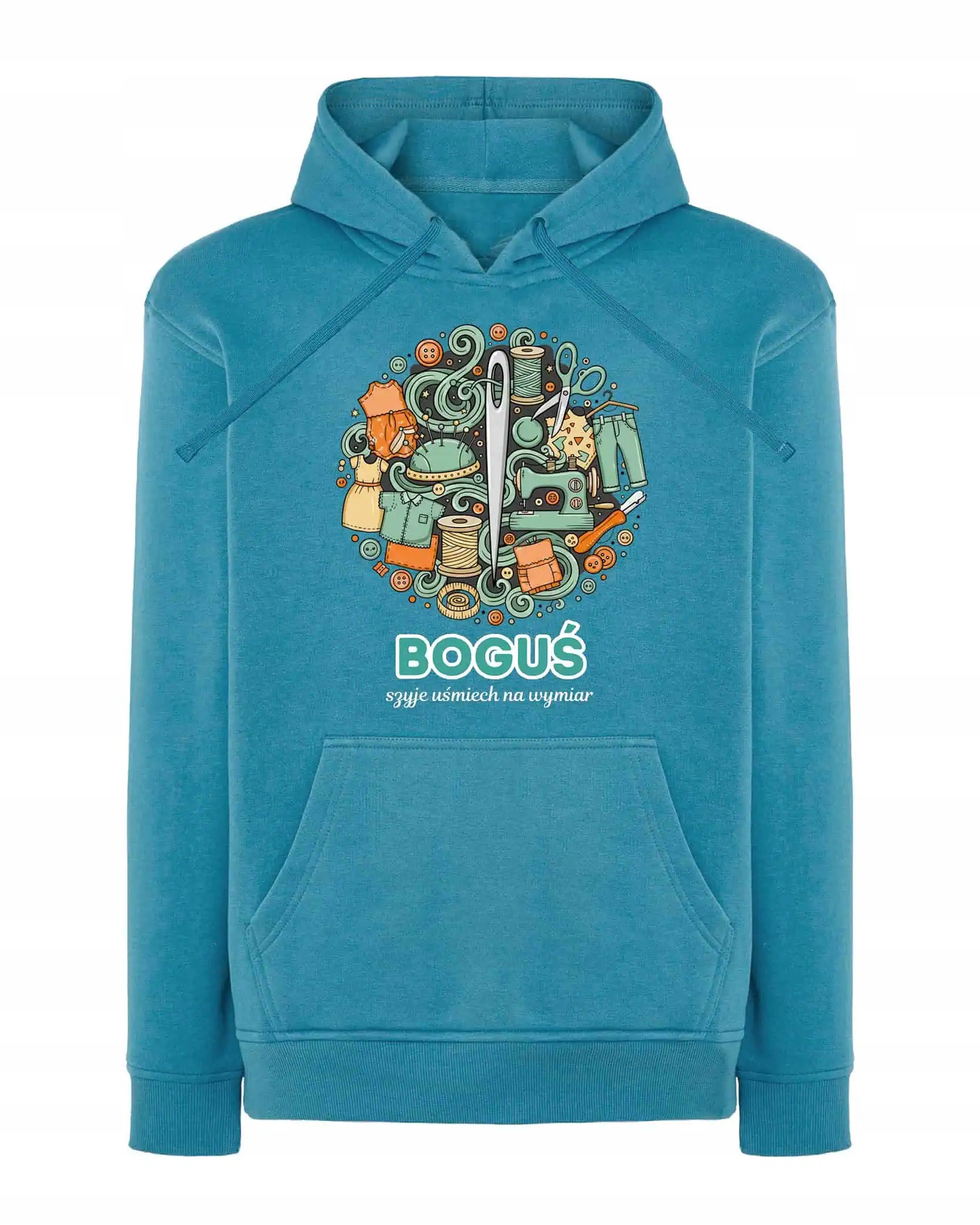 Mikina s kapucí Krejčí Personalizovaná Ilustrační Modrá XL