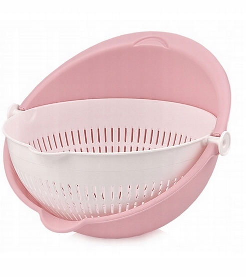 

Cedzak Obrotowy Kuchenny Z Miską Sitko 25 CM 2w1