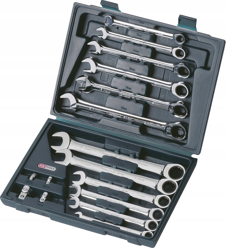 Sada kombinovaných kľúčov s račňou, 16 ks , 8-19 mm 503.4266 Ks Tools