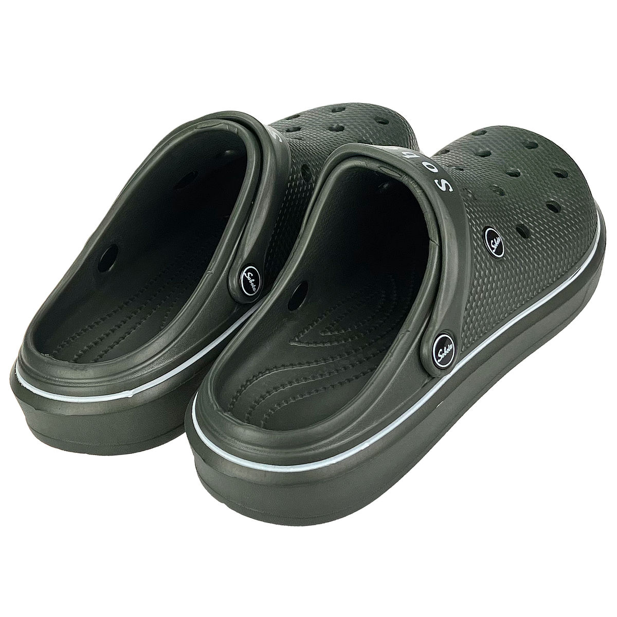 Chodaki Rider piankowe ogrodowe wentylowane z paskiem Zielone 44 Rozmiar 44