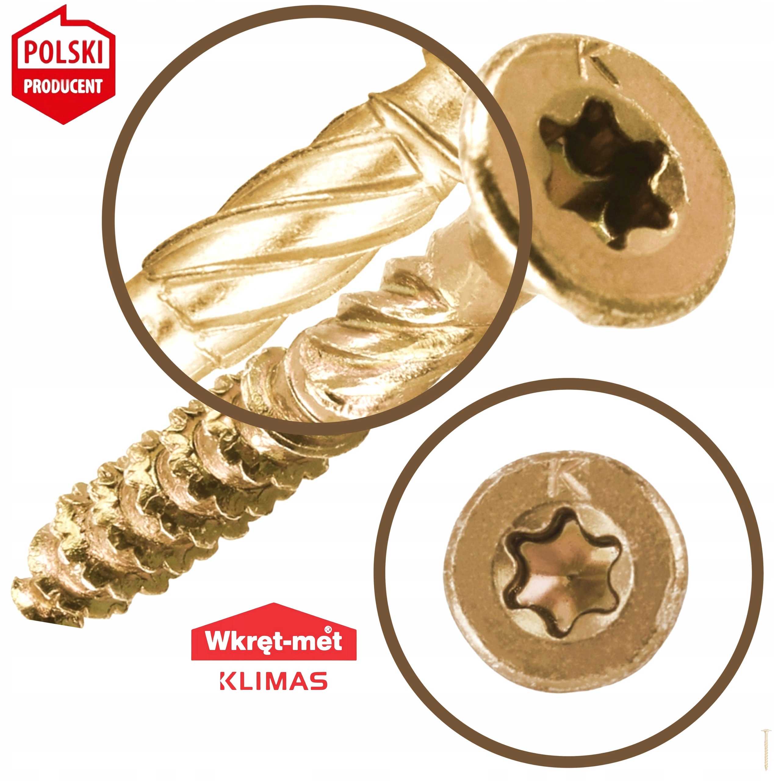 WKRĘTY CIESIELSKIE 5x80 TORX ŁEB STOŻKOWY 200szt Długość wkręta 80 mm