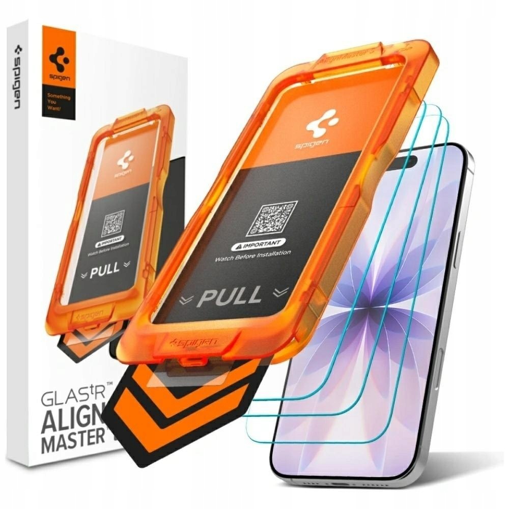Szkło hartowane Spigen Alm Glas.Tr Slim do iPhone 17 Pro Max 3szt.