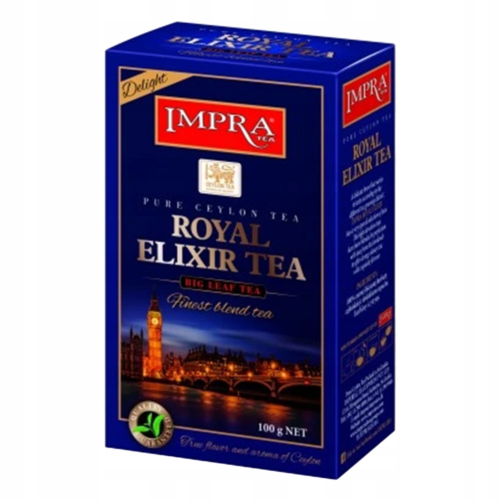 IMPRA DELIGHT herbata CZARNA LIŚCIASTA royal elixir tea EARL GREY 100 G EAN (GTIN) 4791021004127