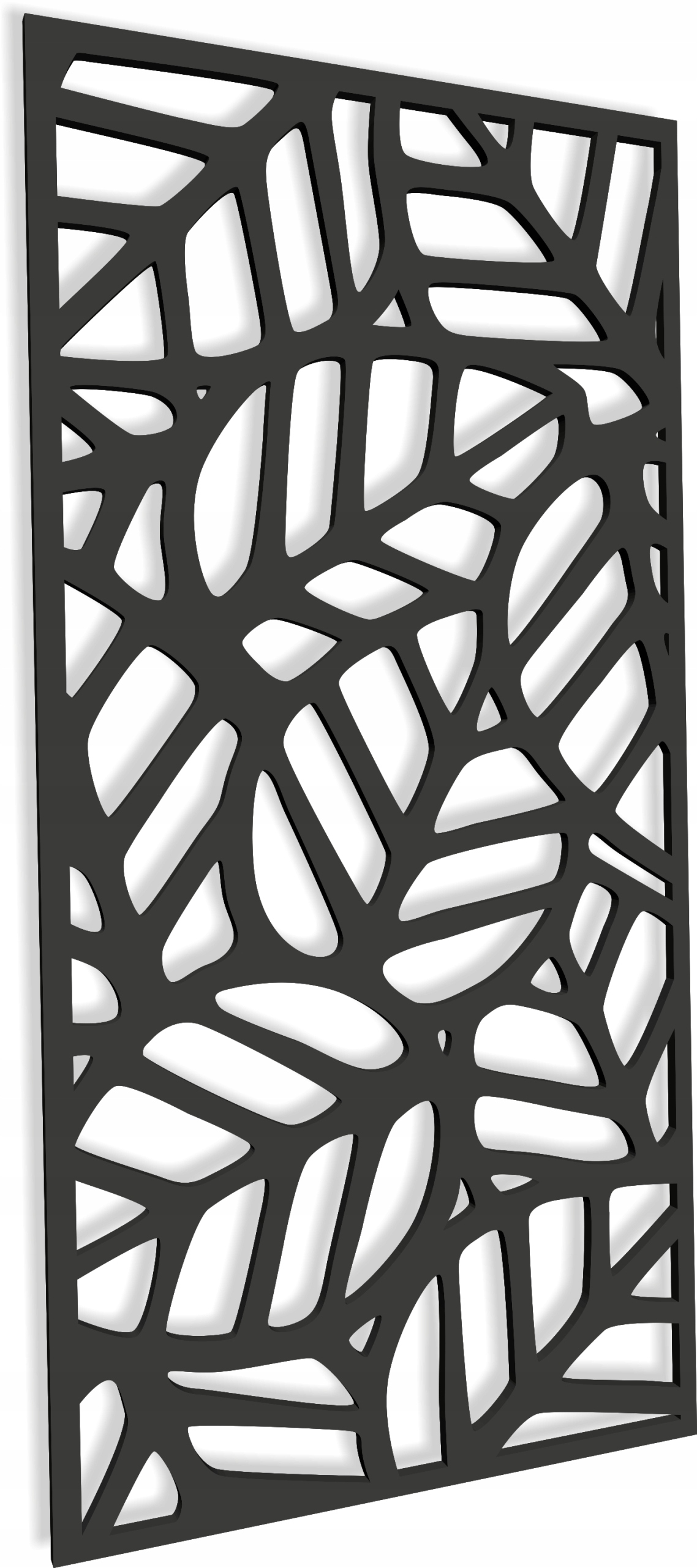 

Dekoracja metalowa panel Liście M3-30x60cm