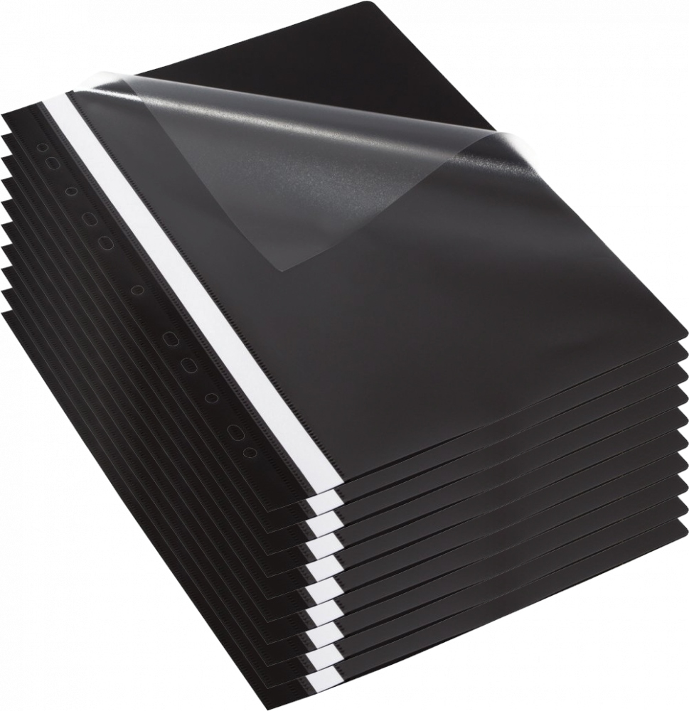 

Skoroszyt Bantex miękki A4 z perforacją czarny x10