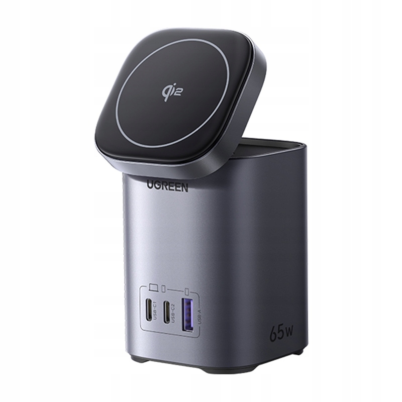 Hlavná Nabíjačka Ugreen X555 2 v 1 Usb-c Usb-a, 65 W, Magnetická QI2