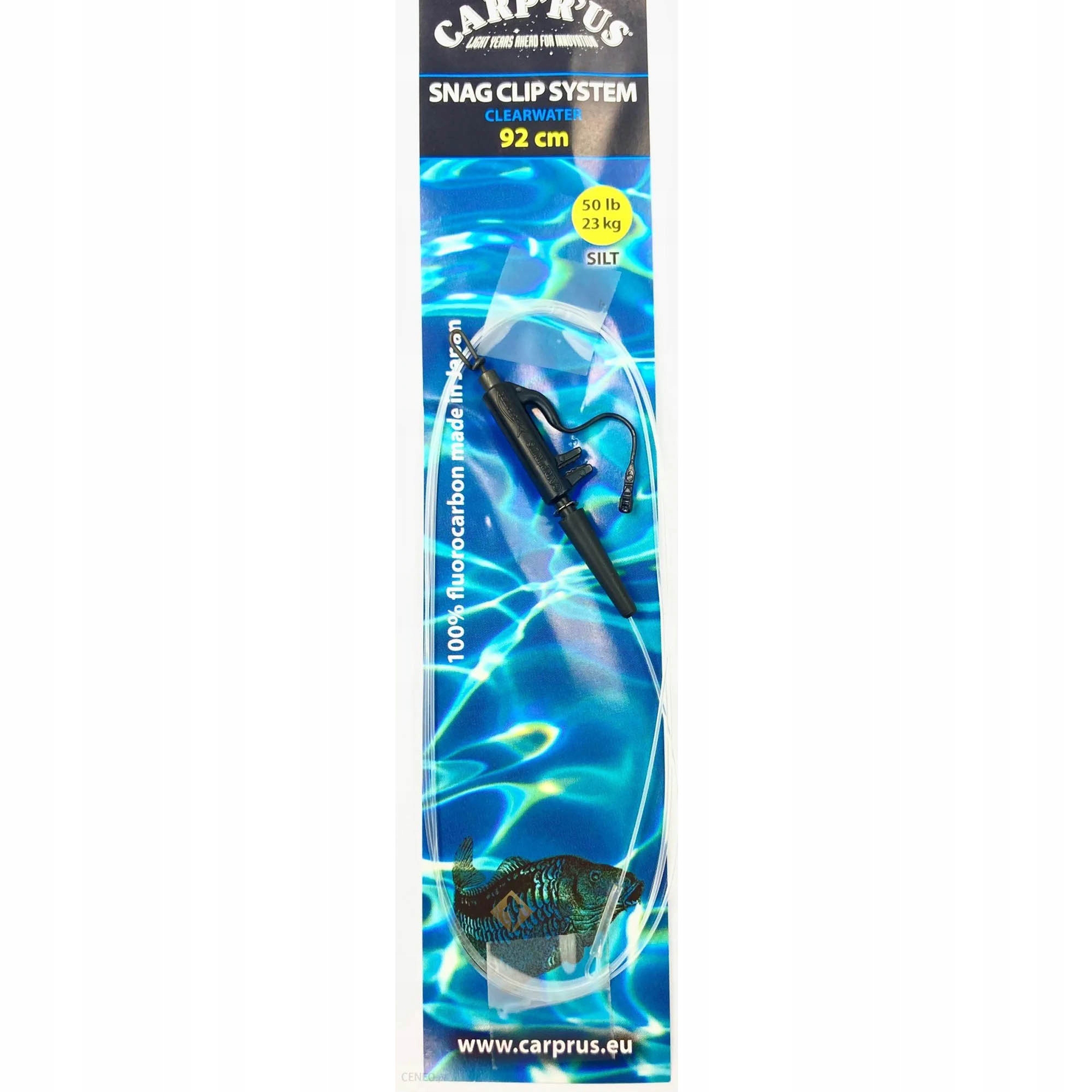 Przypon Z Bezpiecznym Klipsem Carp R Us Snag Clip System 92cm 50lb Silt