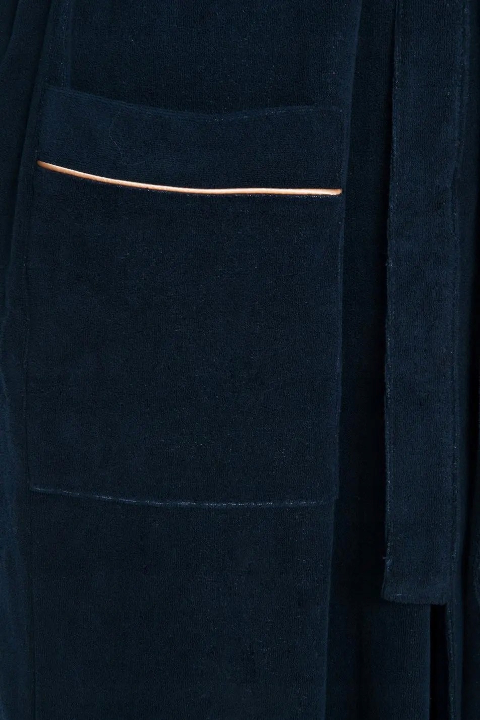 Szlafrok dla puszystej BAWEŁNA wiązany 4XL Granat Płeć kobieta