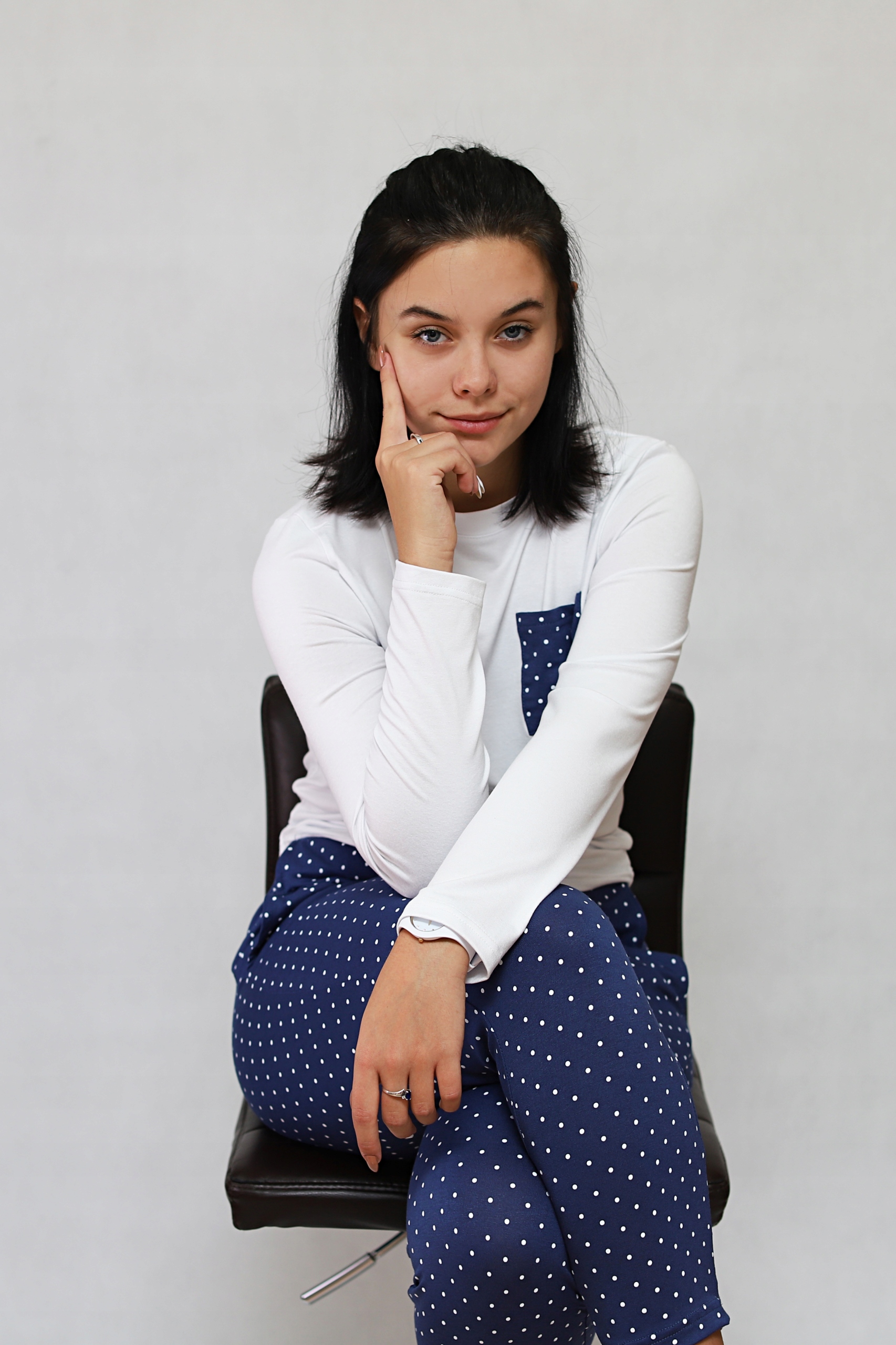 PIŻAMA, STRÓJ CODZIENNY, KOMPLET, WYGODNA, L/XL Dekolt okrągły