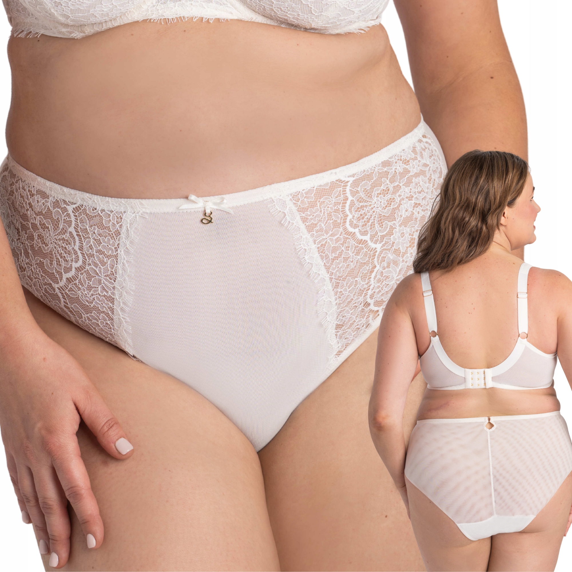 Kalhotky Samanta Lara B400 kalhotky krajkové perleťové XL