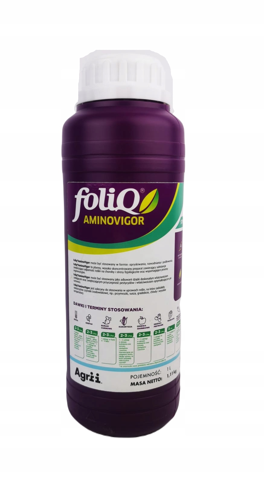 

Foliq Aminovigor 1l na choroby i stresy roślin
