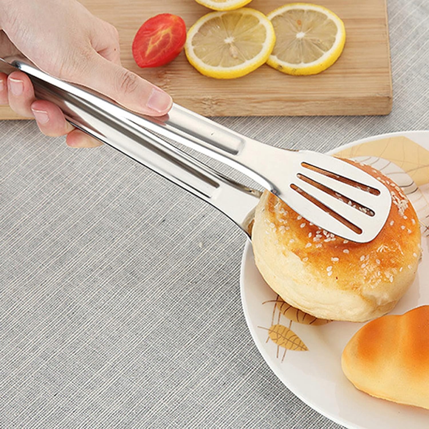 SZCZYPCE KUCHENNE METALOWE ŁAPKI DO GRILLA SAŁATEK MIĘSA STAL UNIWERSALNE Materiał stal nierdzewna