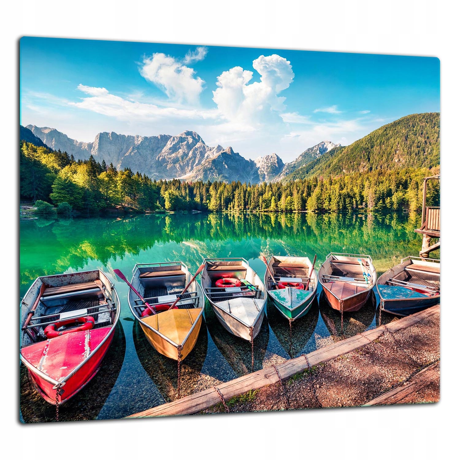 Skleněná Ochranná Deska Panel Lepidlo 65x60 Loďky