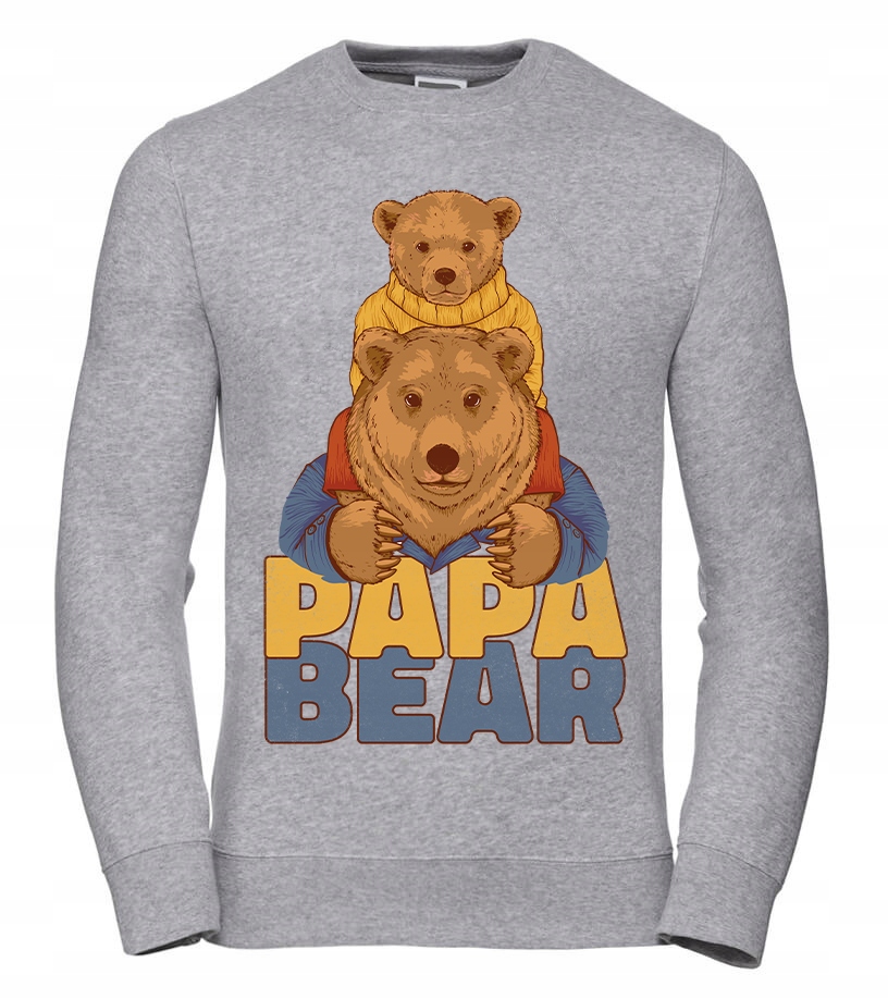 Pánská Mikina Papa Bear S Šedá Pro něj Chlapa Manžela Chlapa