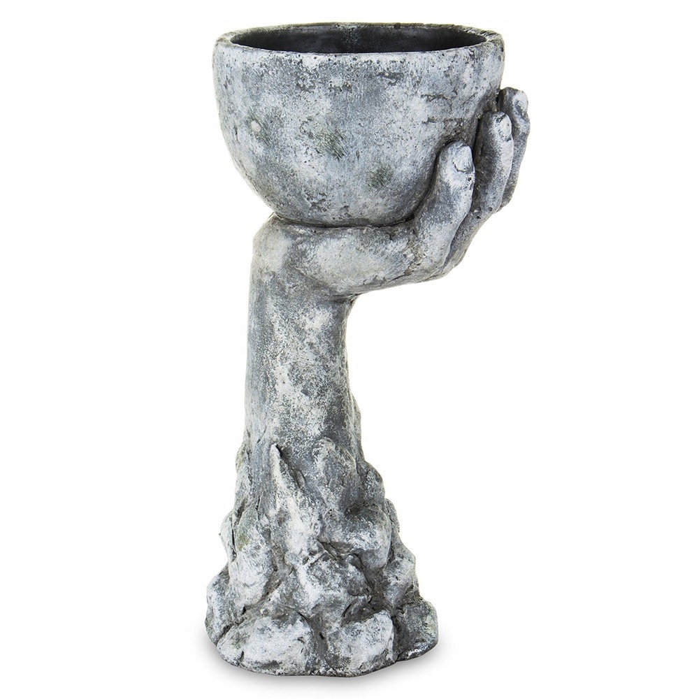 Květináč Obal Na Květináč V Dlaních Šedý 36x17 cm Dlaně 35