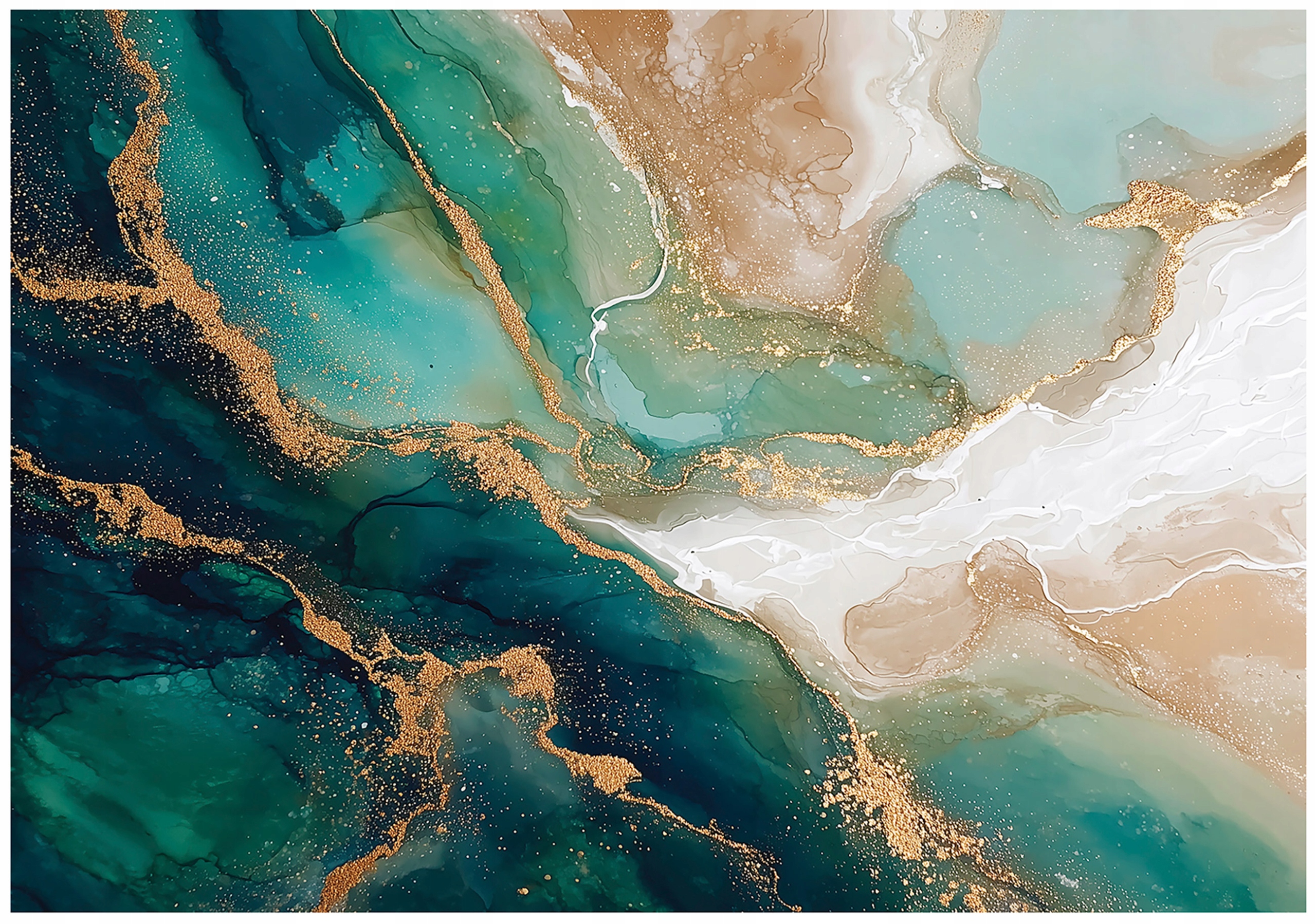 Fototapeta Mramor Glamour Zlatý Zelený Kámen Granit Skála Příroda 350x250