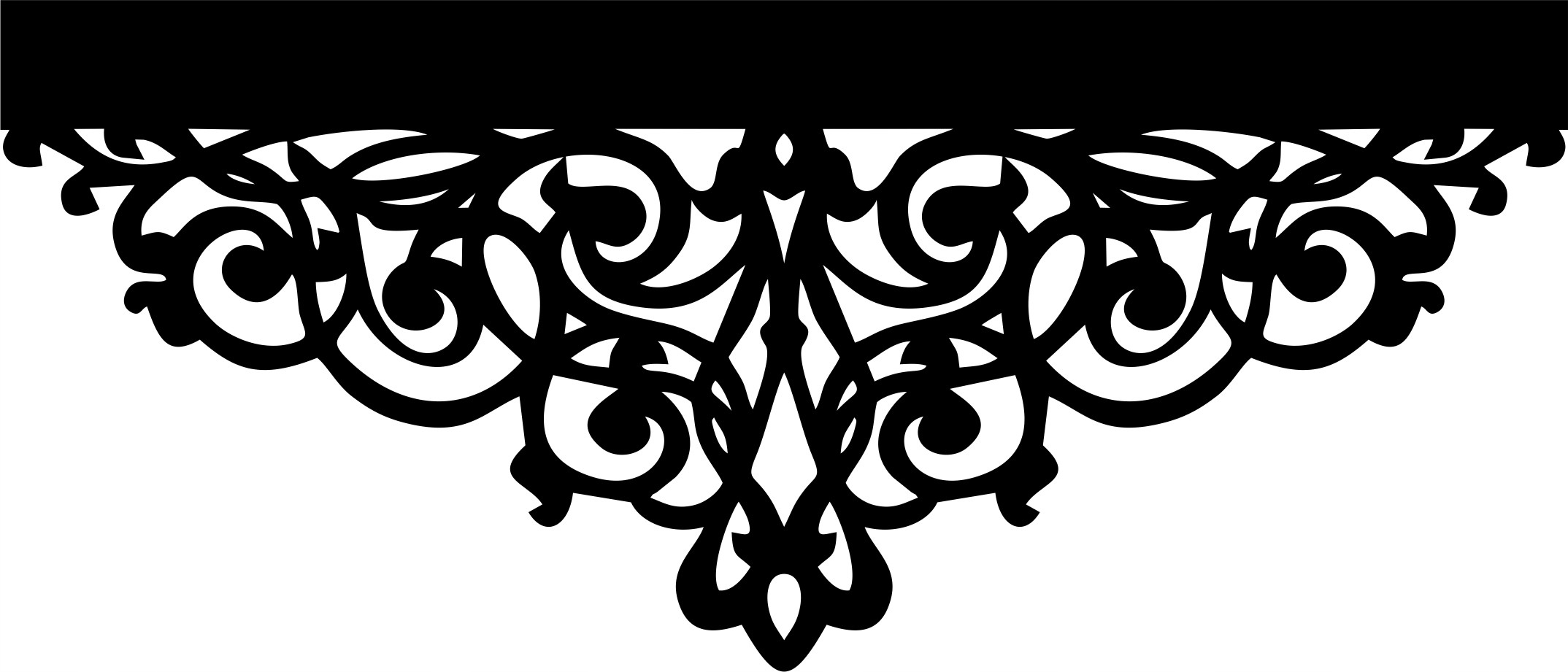 Ažur pro záclony vzor Piro5287 Tloušťka 1,5 mm Premium kvalita Černá 140x70 cm