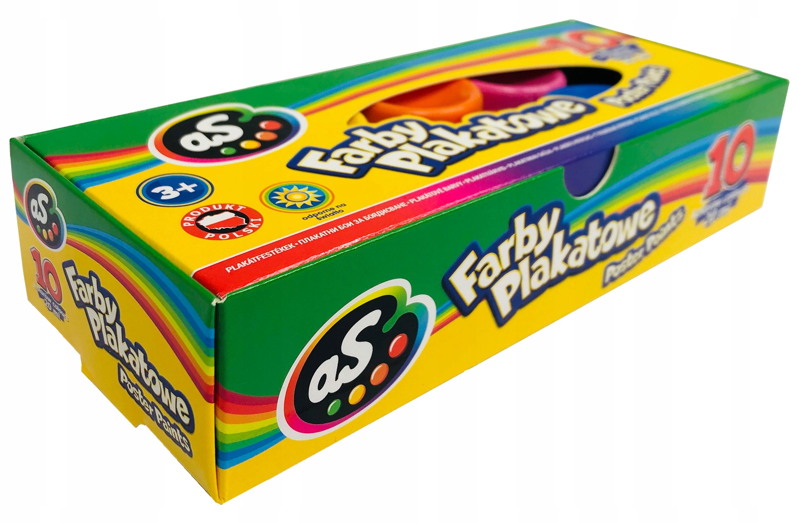 ASTRA FARBY PLAKATOWE SZKOLNE AS 10 KOLORÓW 20 ml Marka Astra