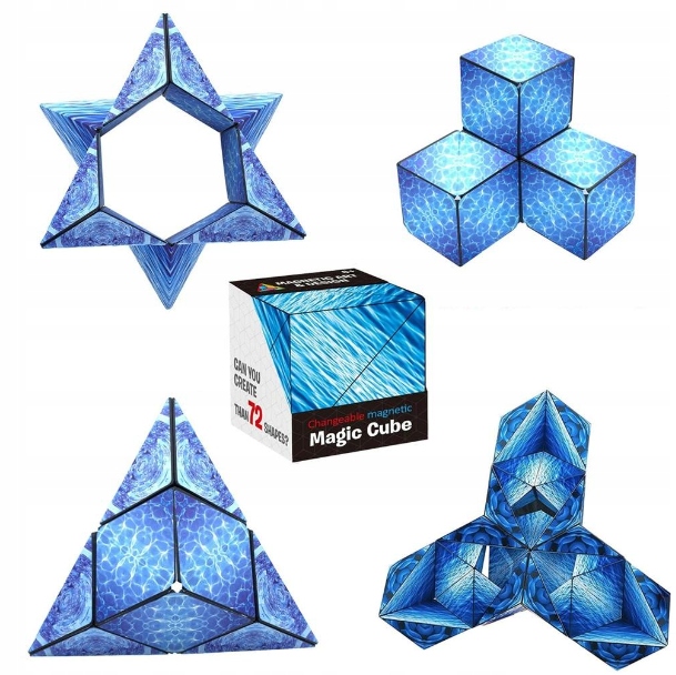 MAGNETICKÁ ANTISTRESOVÁ KOSTKA MAGIC CUBE BAREVNÁ RŮZNÉ TVARY POSTAVY Značka žádná značka