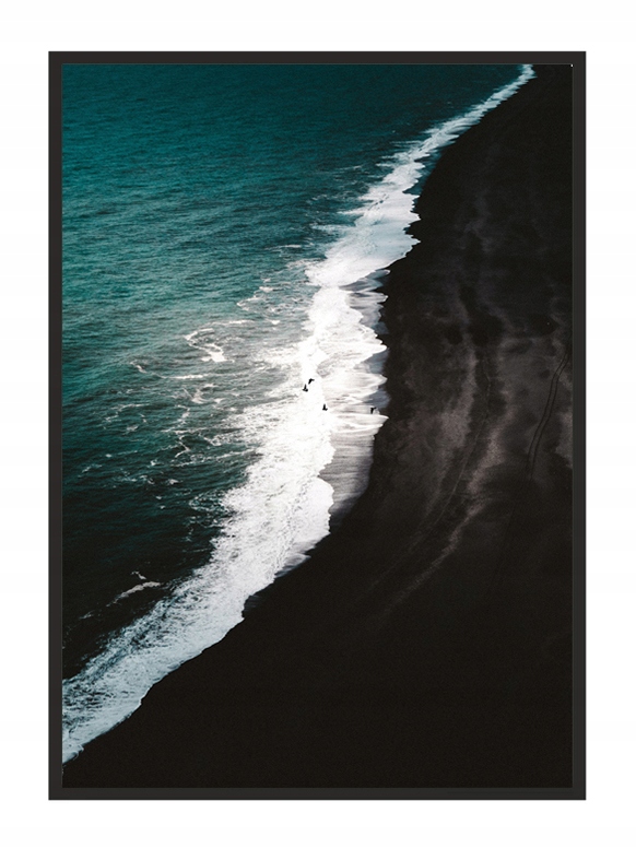 

Obraz Plakat W Ramie 73x53 cm Czarna Plaża P584