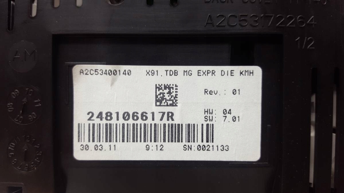 LICZNIK RENAULT LAGUNA III 2.0 DCI 248106617R EU Producent części Renault OE