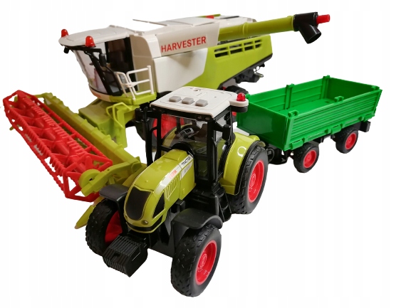 

Kombajn Traktor ciagnik Duży Zestaw Rolnik Farma