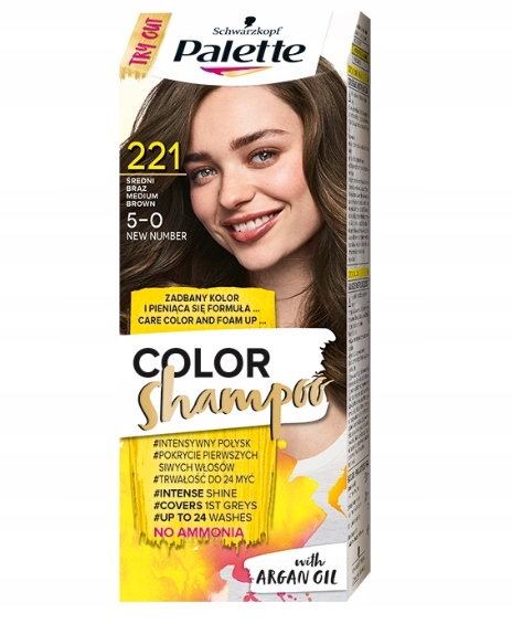 

Palette Szampon Kol. 221/5-0 Średni brąz