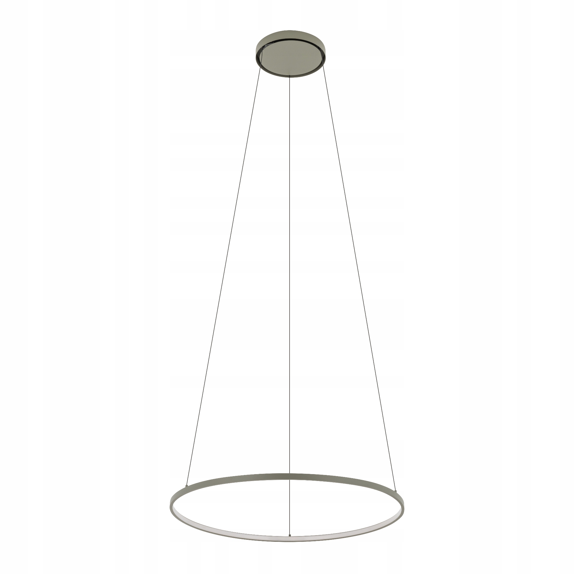 Závesná lampa Nowodvorski Circolo Led olivová obývacia izba, šírka 60 cm, moderná