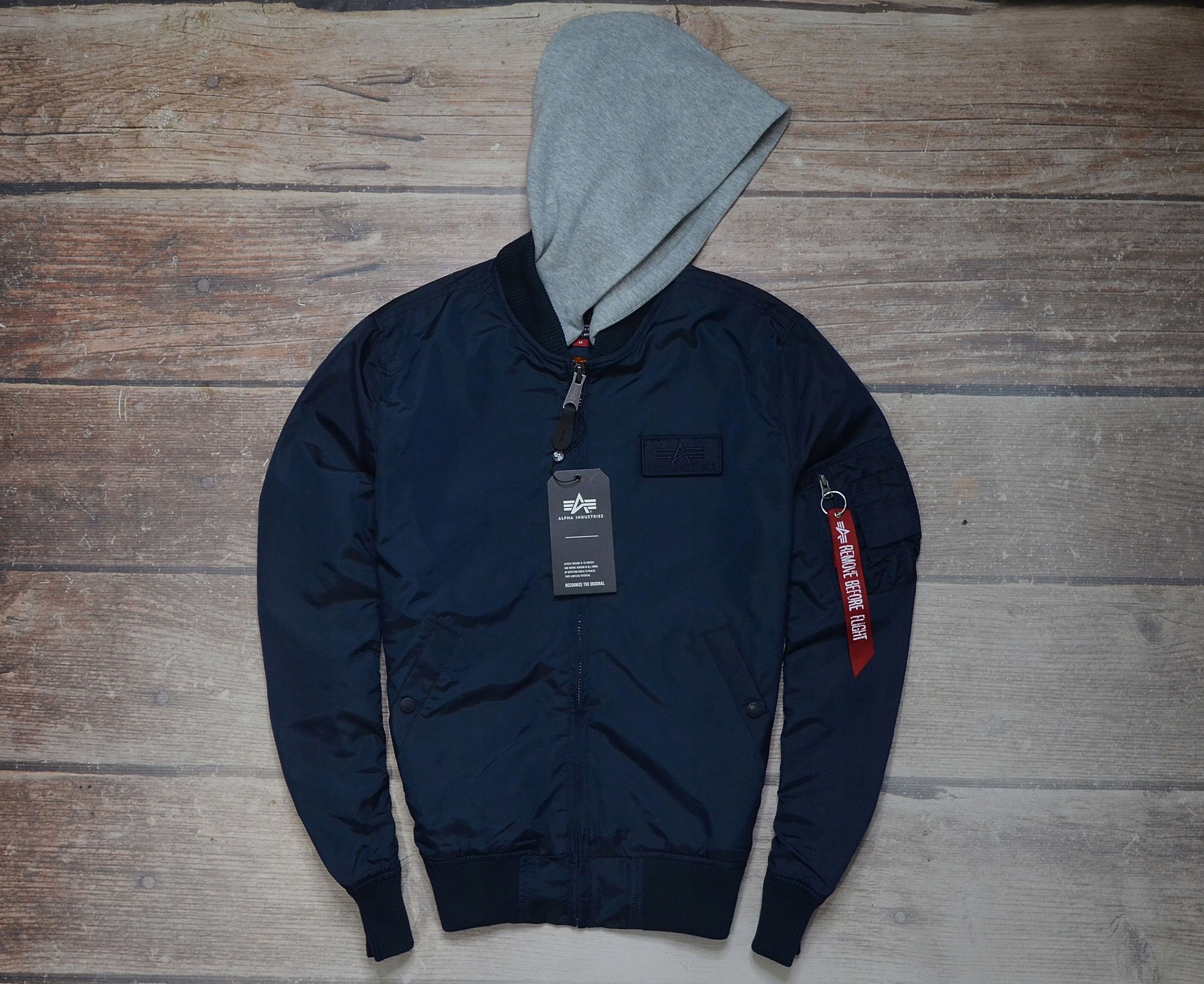 Alpha Industries pánská bomber bunda s kapucí MA-1 Tt Hood, velikost M