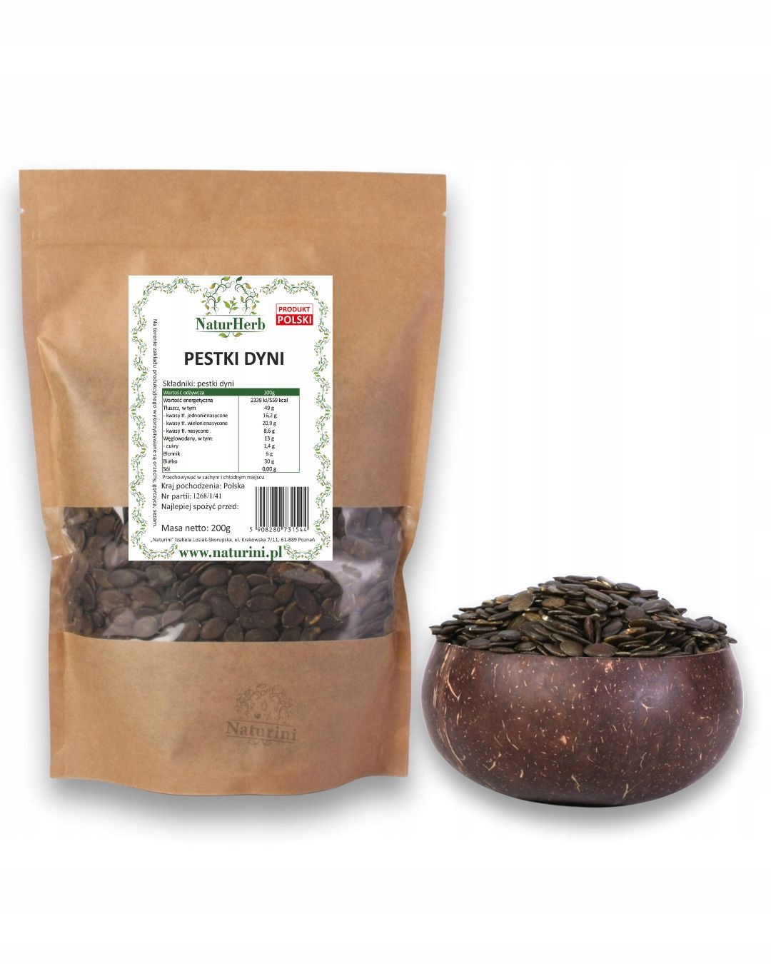 Dýňová semínka Polské 1KG Velmi Chutné Naturini