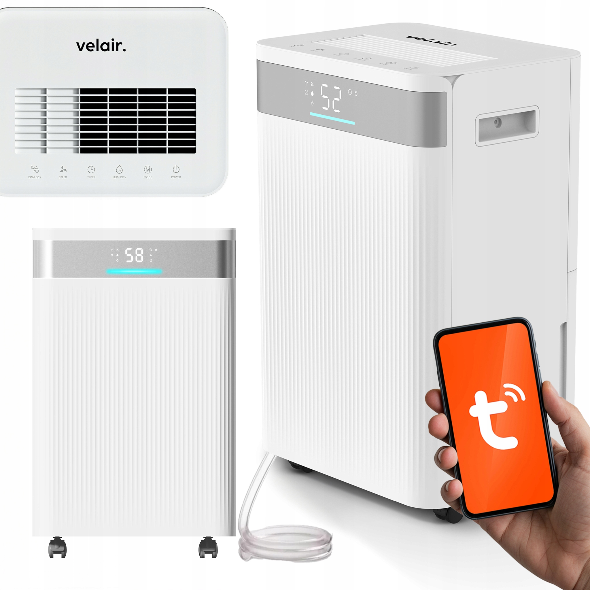 Osuszacz powietrza Velair Lumea X 20l/24h WiFi +timer pochłaniacz wilgoci