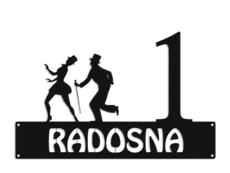 Číslo Na Dom 60 cm Tabuľa Adresa Ocel 2 mm Grafika 5744