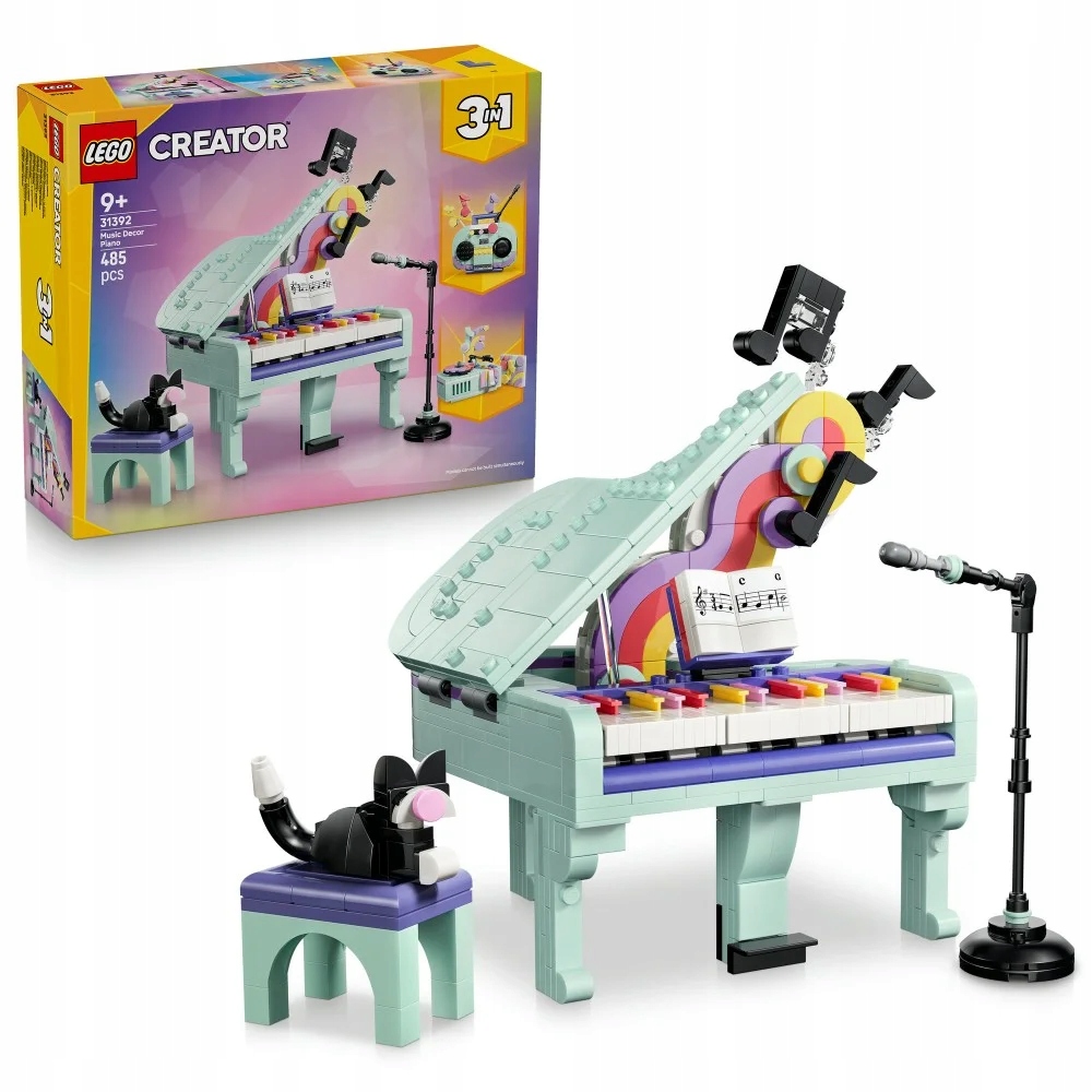 Lego 31392 Creator Dekorativní piano s kočkou 3v1