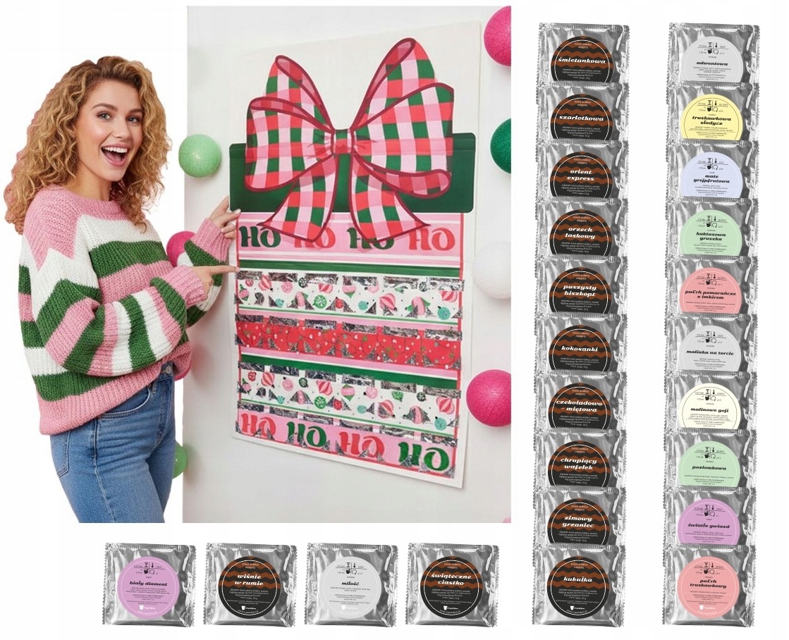 Adventní Kalendář S Kávou A Čajem XXL 24 příchutí, mix dárek pro mikuláše