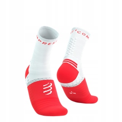 Compressport ponožky Pro Marathon V2.0 červeno-bílé 35-38