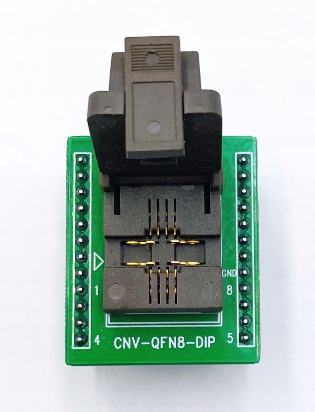 Adapter QFN/MLP/WSON8 R=1,27mm 5x6mm - PDIP ZIF Model Adapter QFN/MLP/WSON8 R=1,27mm 5x6mm - PDIP ZIF