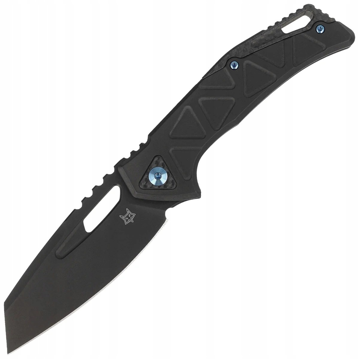 Nóż składany Fox Chronos Black Pvd Aluminium, Blue Hw (FX-552 Al)