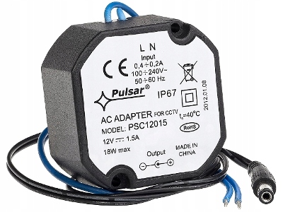 

Zasilacz Dopuszkowy Pulsar PSC12015 12V/1,5A