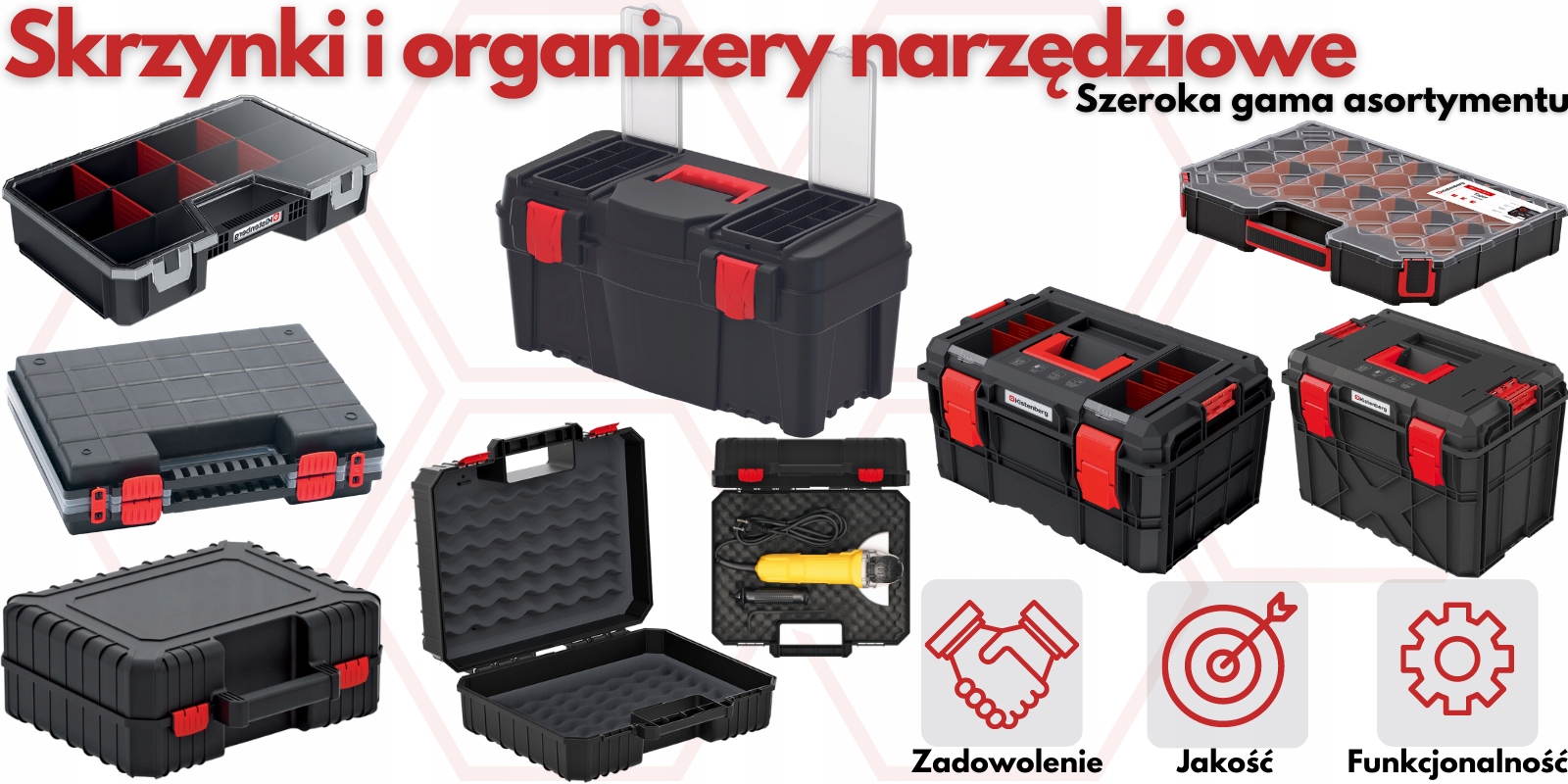 Organizer narzędziowy sorter skrzynka pojemnik Wysokość produktu 10 cm