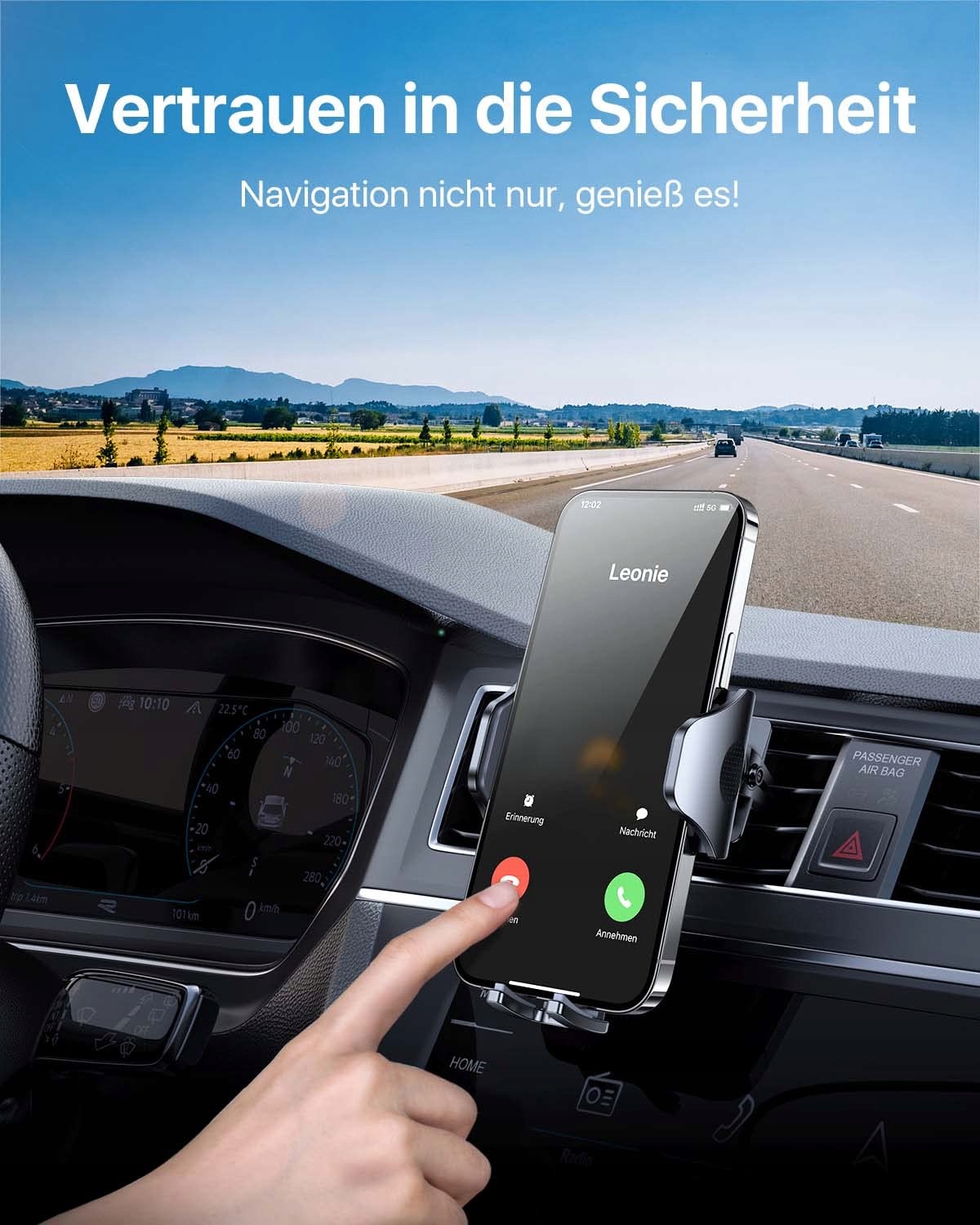 ANDOBIL Uchwyt Samochodowy Do Wentylacji 360° iPhone 16 Pro Max Galaxy S24 — miniatura 5