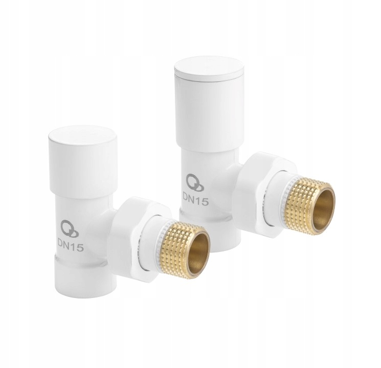 

434KB Zestaw Zaworów Grzejnikowych Kątowy Biały