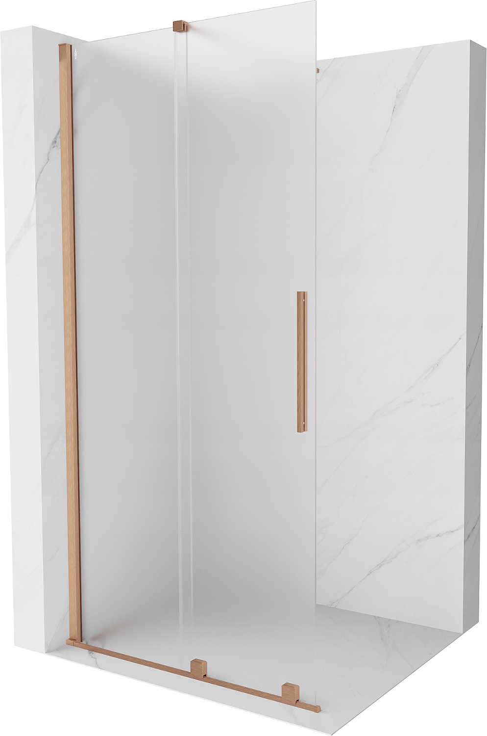 Mexen Velar Ścianka Prysznicowa Rozsuwana Walkin 80X200 CM Szron 8 MM Miedź
