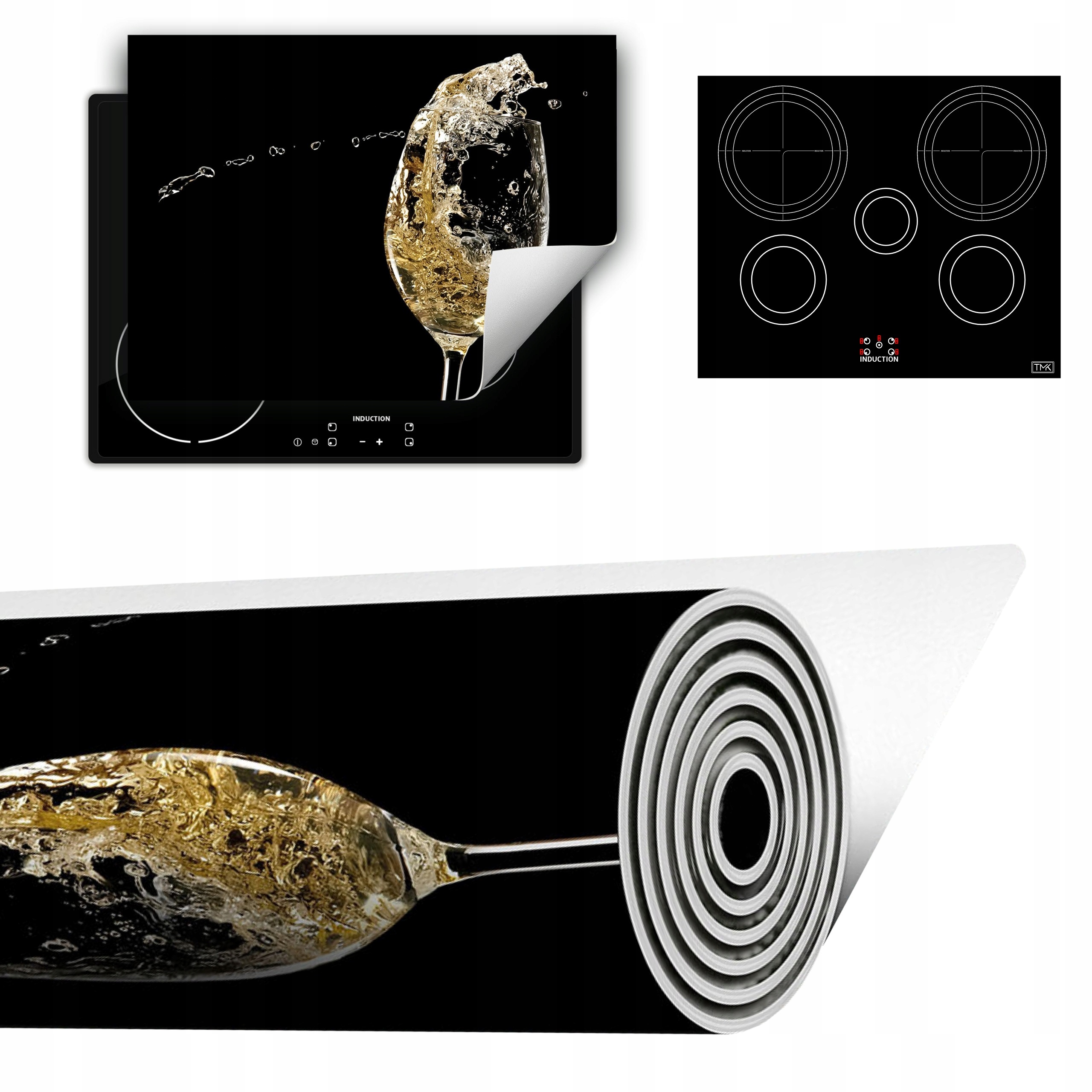 Vinylová Podložka Do Kuchyně Více Místa 70x52 černá víno