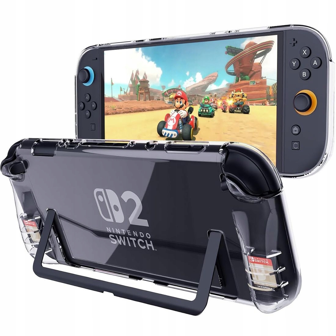 Etui do Nintendo Switch 2, obudowa na konsolę, elastyczny case, bezbarwne