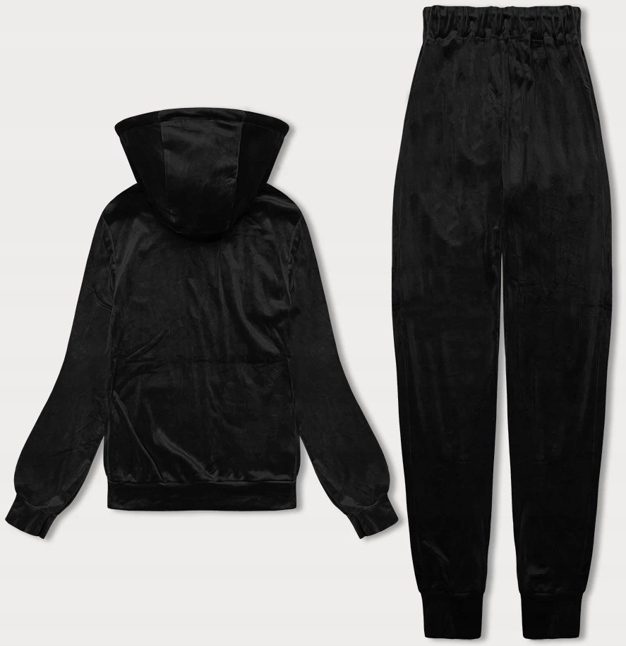 KOMPLET DRESOWY WELUROWY 8C1176 CZARNY L (40) Rozmiar L